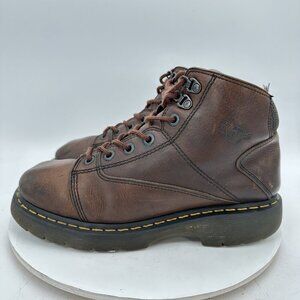 Dr. Martens Men Size 10 8A07 Brown Leather Oiled Resistant Low Ankle Boot